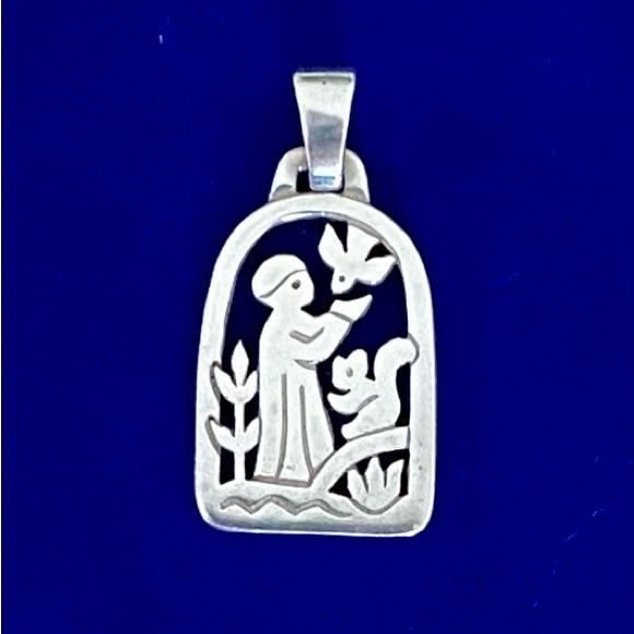 RETIRED LARGE JAMES AVERY ST. FRANCIS Loves The Animals Charm | LRG 1.125” | 925 - Picture 3 of 7